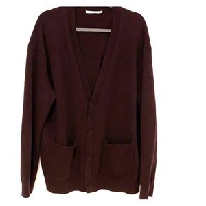 Vince - Dark Plum Cardigan Sweater - L